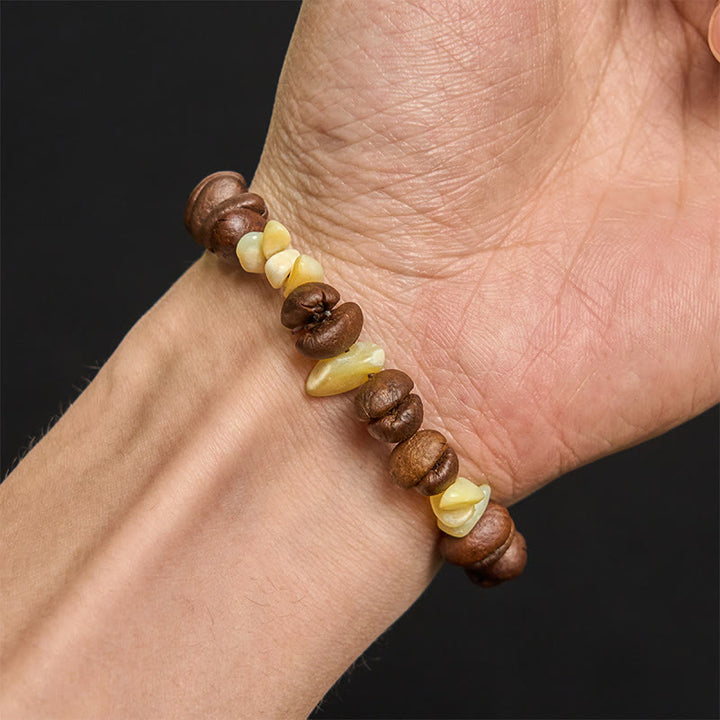 Buddha Stones Handmade Natural Coffee Beans Amethyst Citrine Amazonite Irregular Crystal Bracelet - image 50