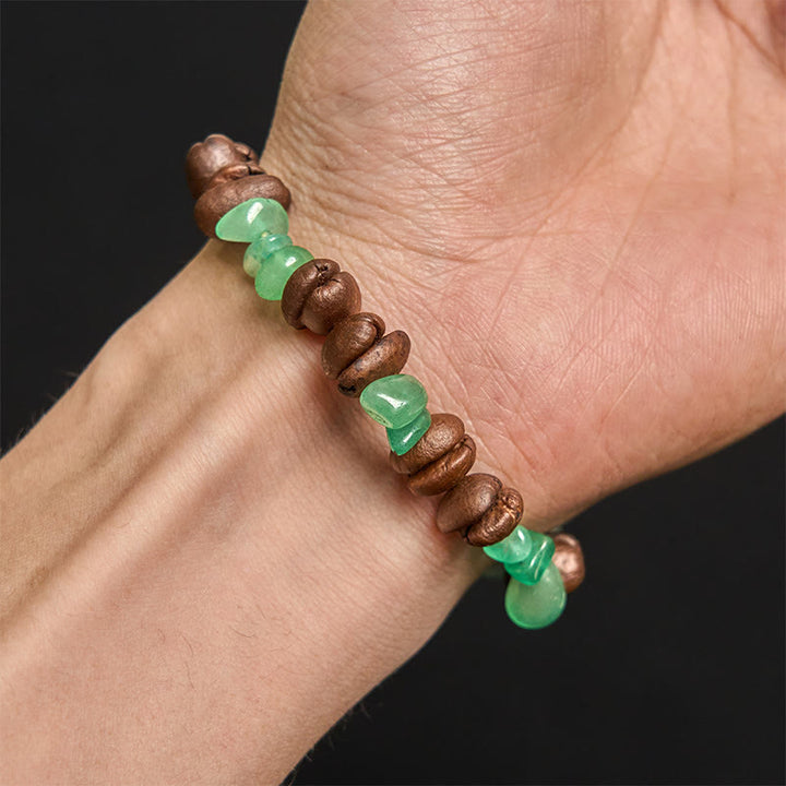 Buddha Stones Handmade Natural Coffee Beans Amethyst Citrine Amazonite Irregular Crystal Bracelet - image 30