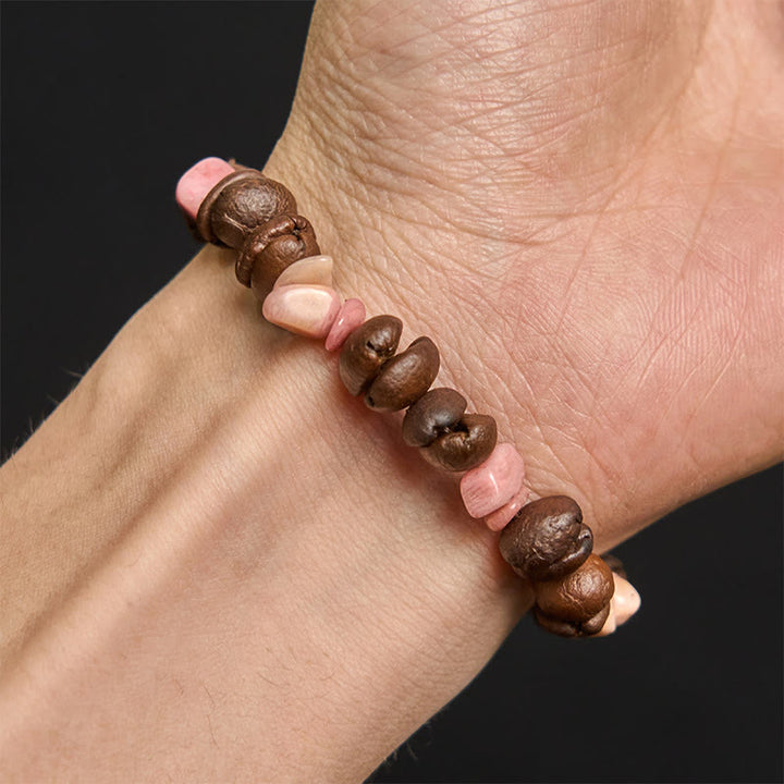 Buddha Stones Handmade Natural Coffee Beans Amethyst Citrine Amazonite Irregular Crystal Bracelet - image 20