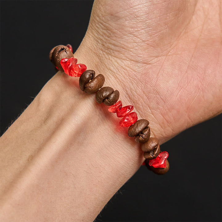 Buddha Stones Handmade Natural Coffee Beans Amethyst Citrine Amazonite Irregular Crystal Bracelet - image 45