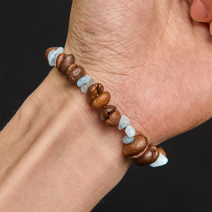 Buddha Stones Handmade Natural Coffee Beans Amethyst Citrine Amazonite Irregular Crystal Bracelet - image 25