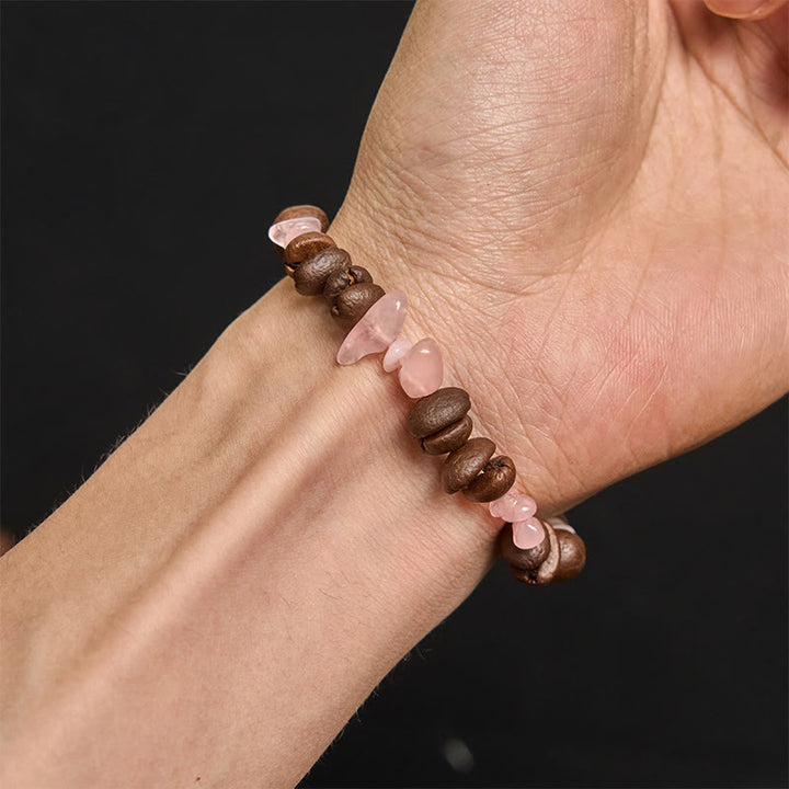 Buddha Stones Handmade Natural Coffee Beans Amethyst Citrine Amazonite Irregular Crystal Bracelet - image 35