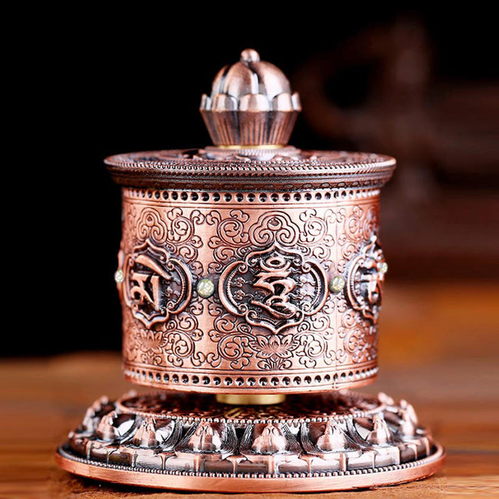 Tibetan Blessing Prayer Wheel Car Decoration - Red - image 15