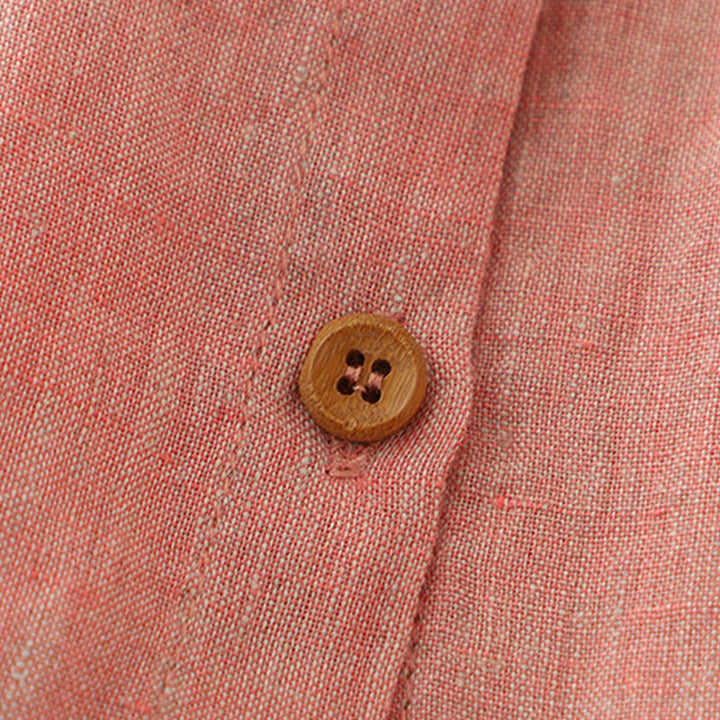 Buddha Stones Casual Plain Buttons Women's Half Sleeve Shirt - image 13