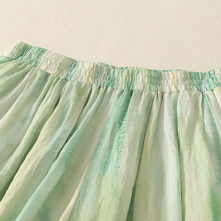 Buddha Stones 7-8 Length Elastic Waist Women's Wide Leg Cotton Linen Pants With Pockets - image 2