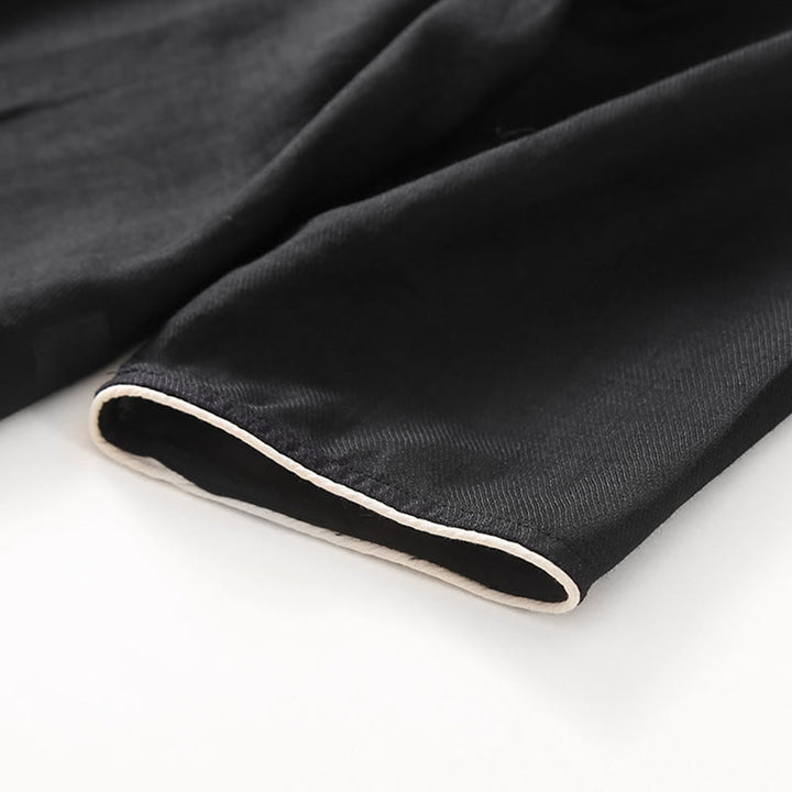 Buddha Stones Casual Embroidery Split Three Quarter Sleeve Cotton Linen Midi Dress - image 5