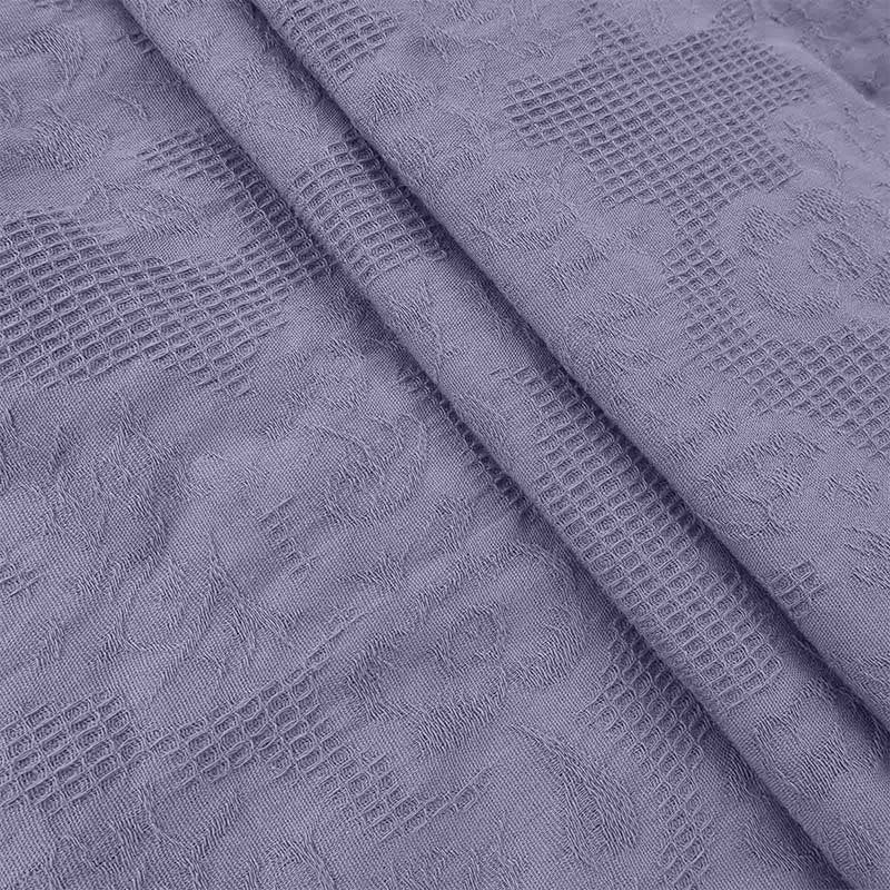 Buddha Stones Summer Jacquard Drawstring Pleated Design Cotton Linen Midi Dress With Pockets - image 11