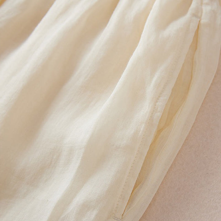 Buddha Stones Casual Lining Design Cotton Women's 7-8 Length Wide Leg Pants With Pockets - image 7