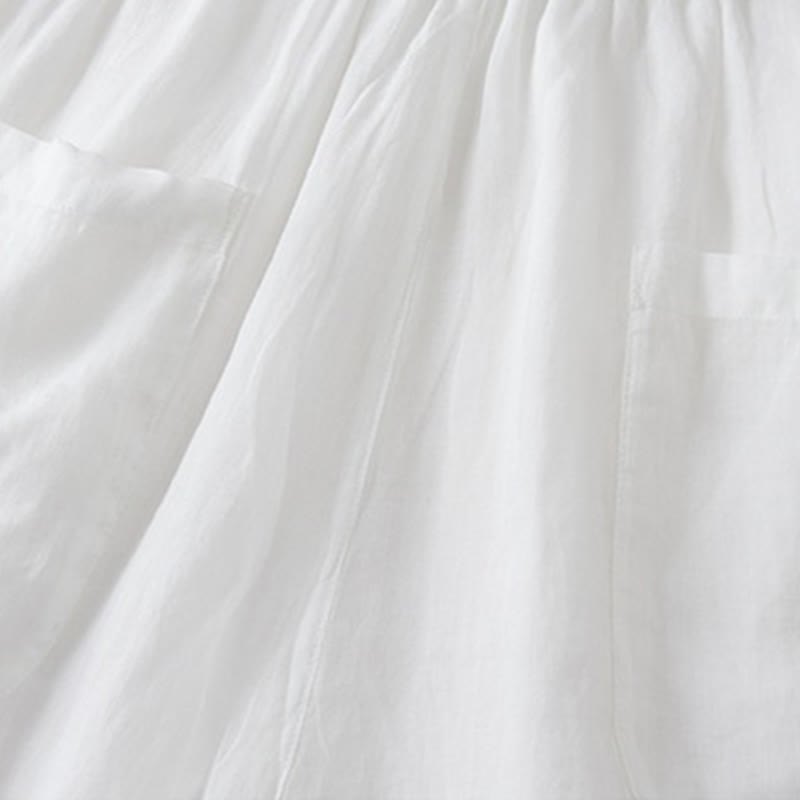 Buddha Stones Casual Lining Design Cotton Women's 7-8 Length Wide Leg Pants With Pockets - image 13