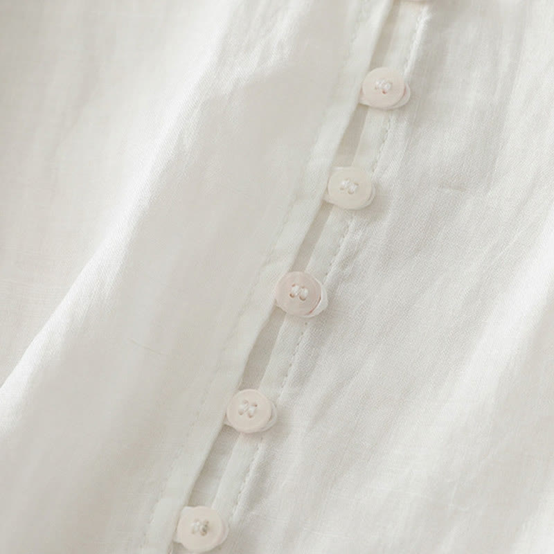 Buddha Stones Embroidery Button-down Women's Shirt - image 12