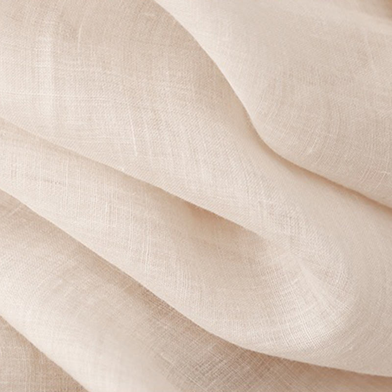 Buddha Stones Embroidery Crew Neck Pleats Women's Cotton Linen Half Sleeve T-shirt - image 8