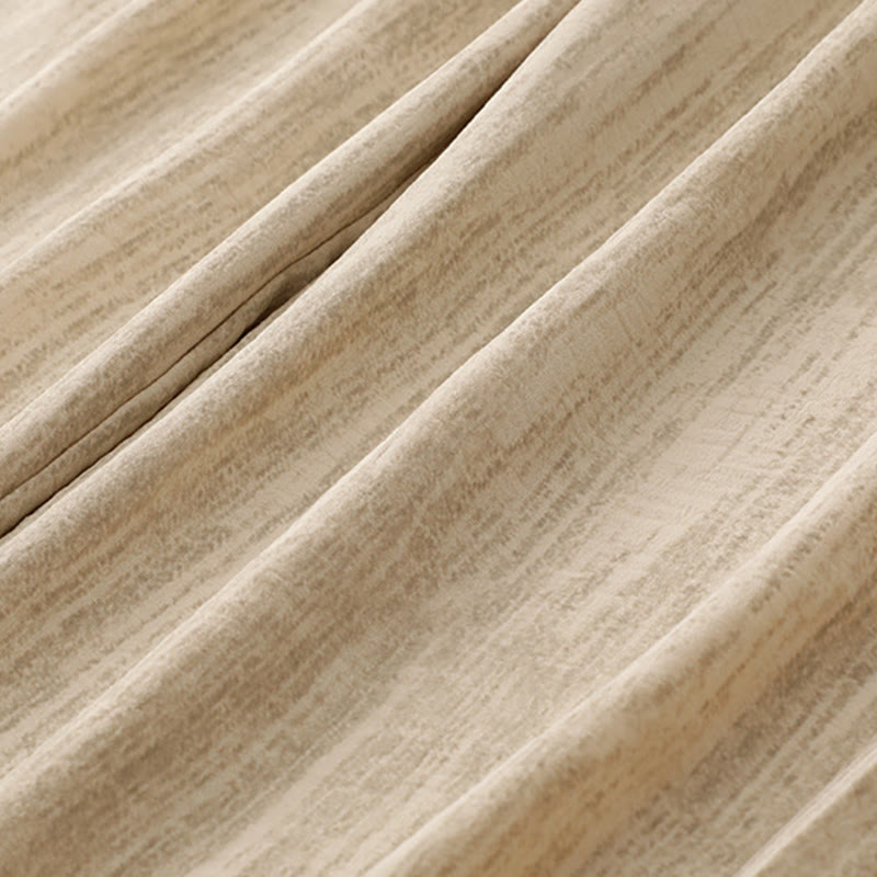 Buddha Stones Casual Summer Lace-Up Texture Design Women's Cotton Wide Leg Pants With Pockets - image 3