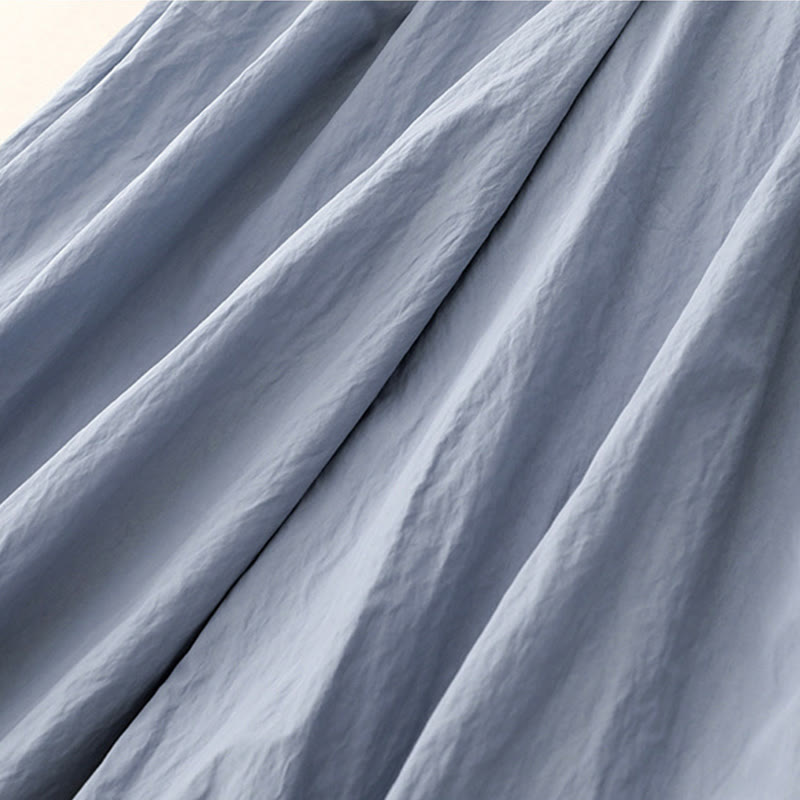 Buddha Stones Casual Hem Hollow Design Women's Cotton 7-8 Length Wide Leg Pants With Pockets - image 5