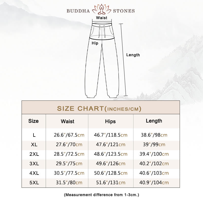 Buddha Stones Simple Drawstring Design Men's Pants With Pockets - image 3