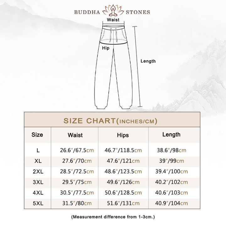 Buddha Stones Simple Drawstring Design Men's Pants With Pockets - image 3