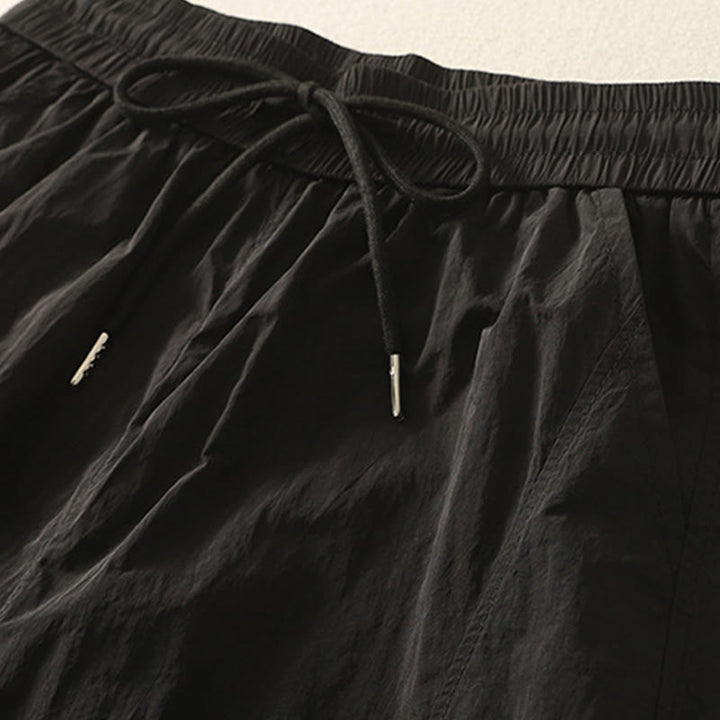 Buddha Stones Summer Vintage Plain Drawstring Cuffed Women's Pants With Pockets - image 17