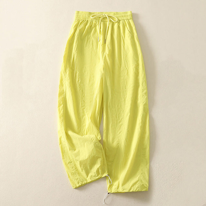 Buddha Stones Summer Vintage Plain Drawstring Cuffed Women's Pants With Pockets - GreenYellow - US8-10，UK/AU12-14，EU40-42 (2XL) - image 26