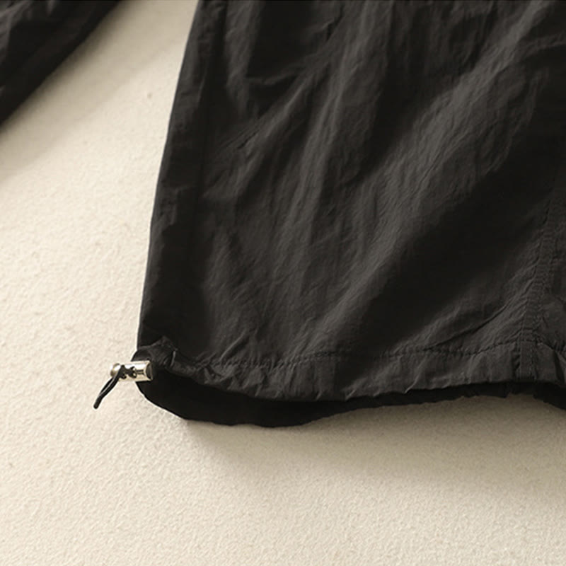 Buddha Stones Summer Vintage Plain Drawstring Cuffed Women's Pants With Pockets - image 19