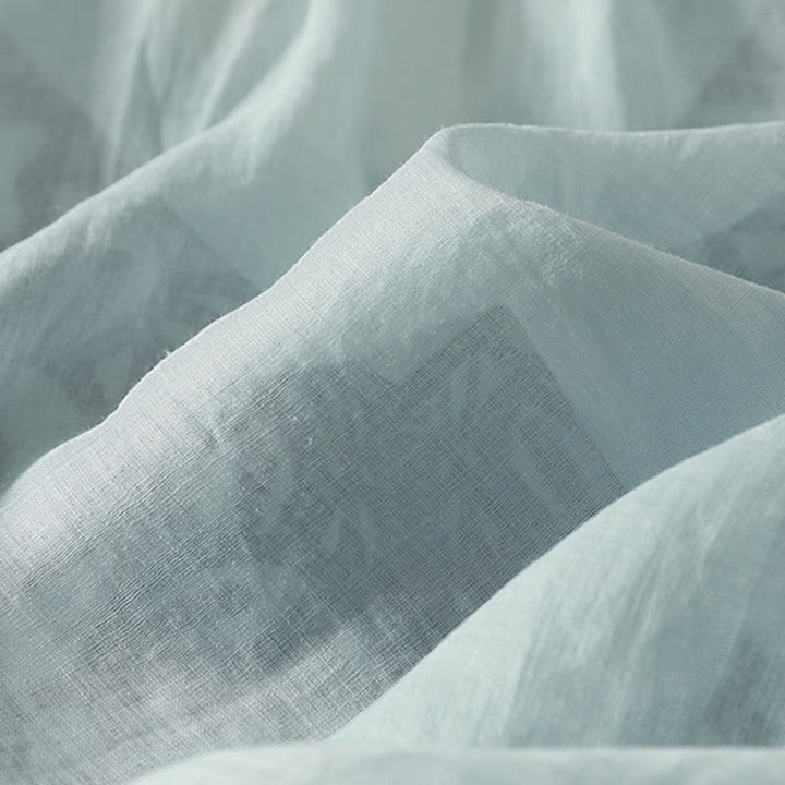 Buddha Stones Embroidered V-neck Casual Women's Cotton Linen Half Sleeve T-shirt - image 10