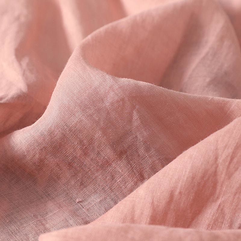 Buddha Stones Embroidered V-neck Casual Women's Cotton Linen Half Sleeve T-shirt - image 17