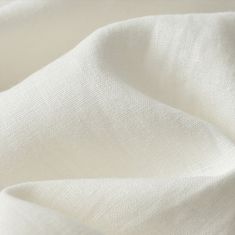 Buddha Stones Casual Plain Ruffled Hem Crew Neck Tie Women's Polyester T-shirt - image 10