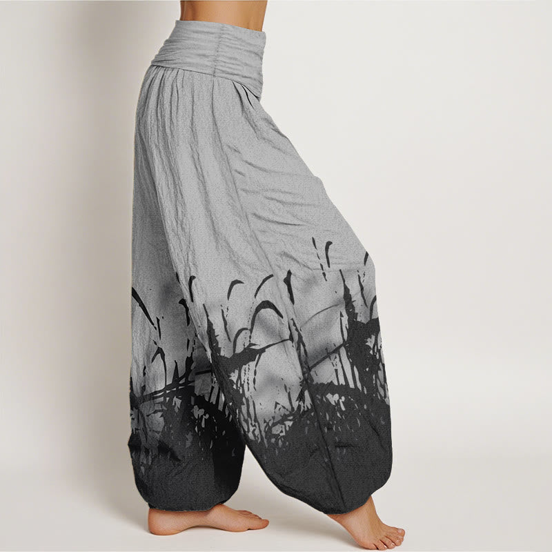 Buddha Stones Pure Cotton Wild Grass Pattern Women's Elastic Waist Harem Pants - image 2