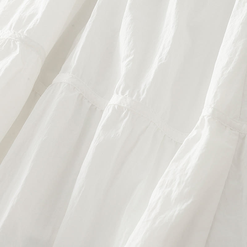 Buddha Stones Simple Lines Elastic Waist Women's Skirt With Pockets - image 5