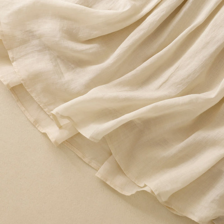 Buddha Stones Summer Solid Color Elastic Waist Drawstring Women's Skirt - image 26