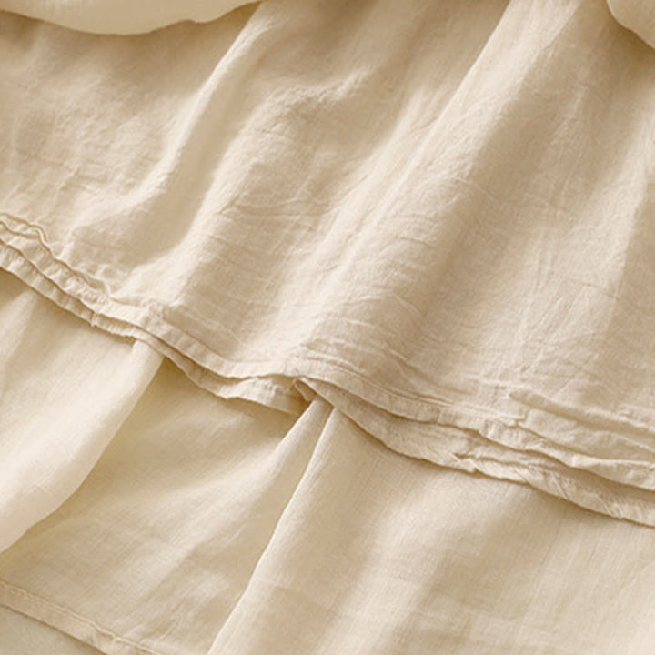 Buddha Stones Summer Solid Color Elastic Waist Drawstring Women's Skirt - image 24