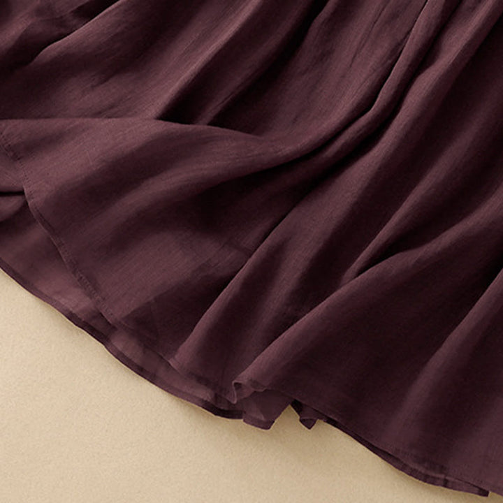 Buddha Stones Summer Solid Color Elastic Waist Drawstring Women's Skirt - image 18