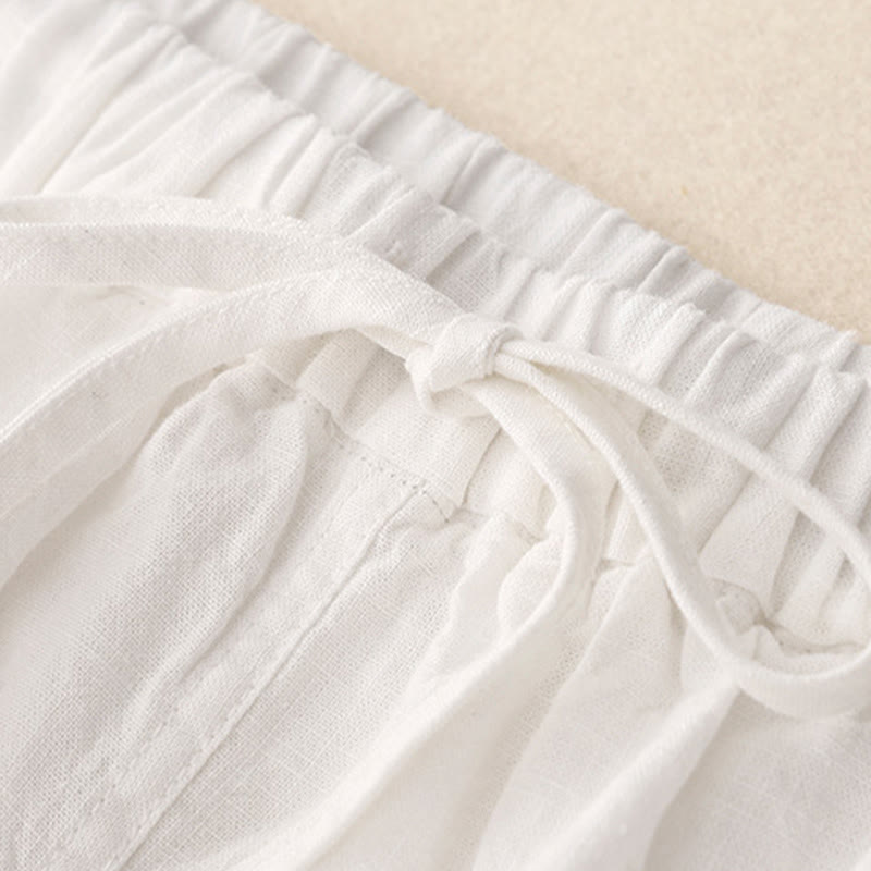 Buddha Stones Drawstring A-line Elastic Waist Cotton Women's Skirt - image 8