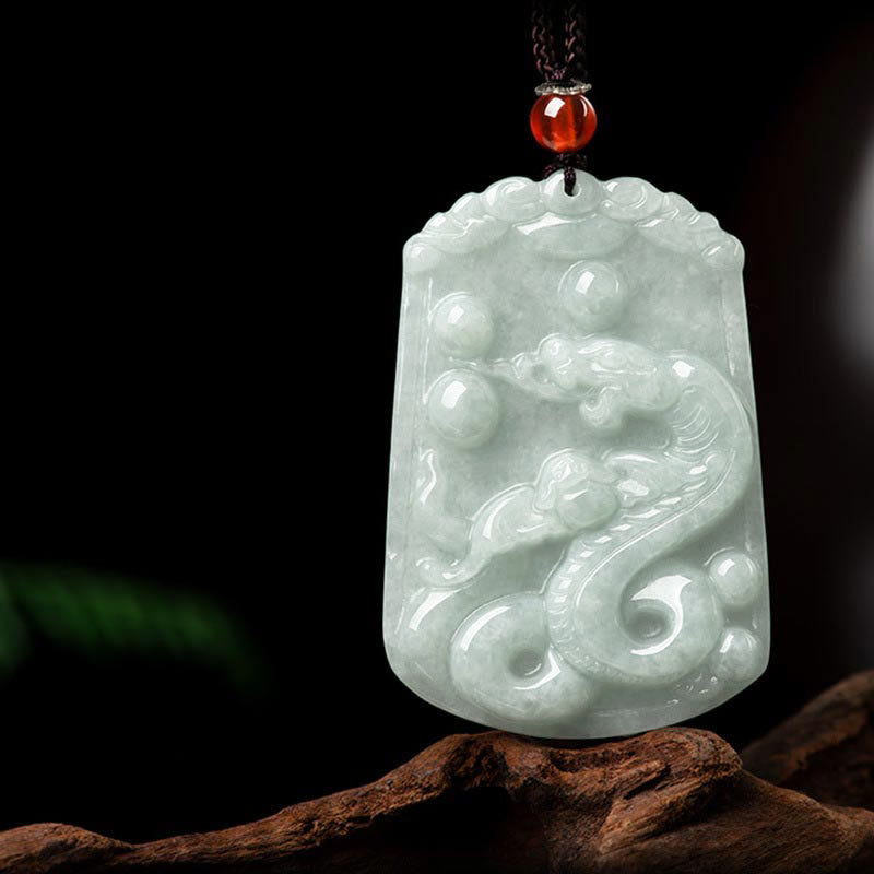 Buddha Stones Natural Jade 12 Chinese Zodiac Abundance Amulet Pendant Necklace - Snake - image 19