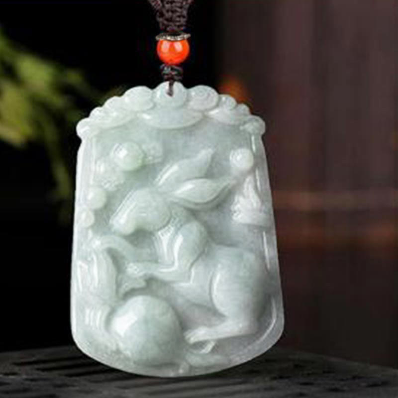 Buddha Stones Natural Jade 12 Chinese Zodiac Abundance Amulet Pendant Necklace - image 17