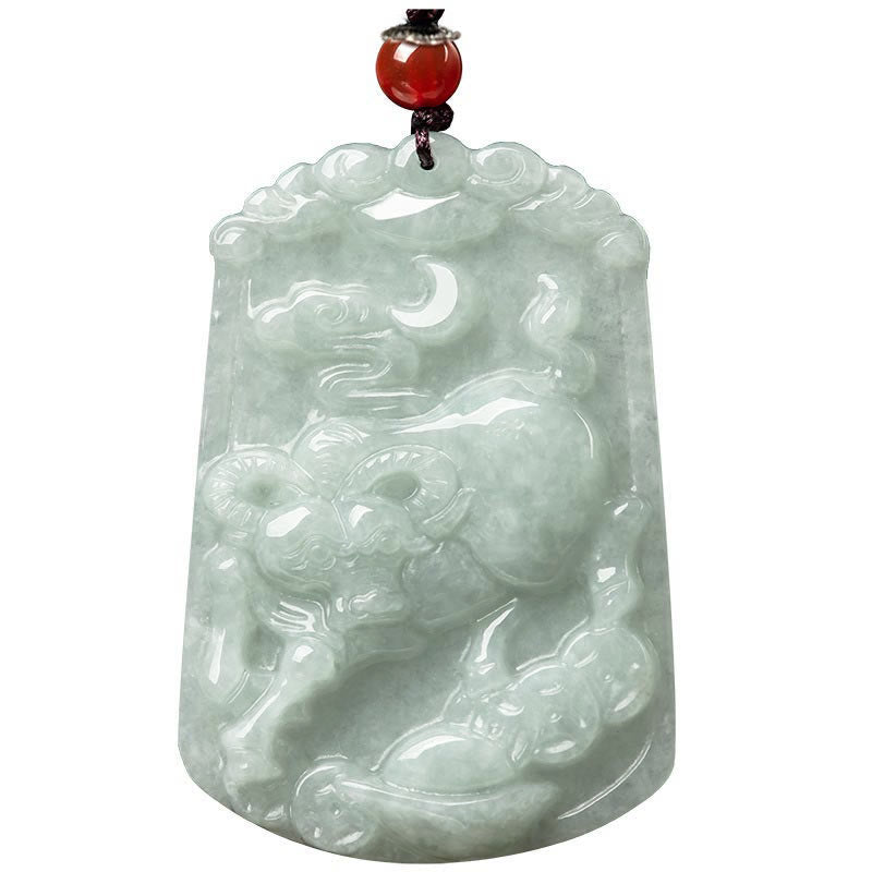 Buddha Stones Natural Jade 12 Chinese Zodiac Abundance Amulet Pendant Necklace - image 13