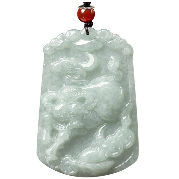 Buddha Stones Natural Jade 12 Chinese Zodiac Abundance Amulet Pendant Necklace - image 13