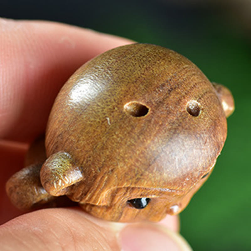 Buddha Stones Green Sandalwood Small Leaf Red Sandalwood Cute Monkey Animals Peace Decoration - image 5