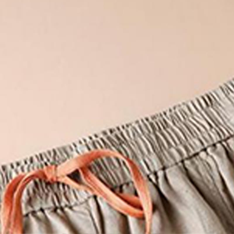 Buddha Stones Casual Cotton Slit Hem Women's 7-8 Length Wide Leg Pants With Pockets - image 9