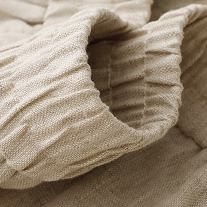 Buddha Stones Summer Plain Women's Cotton Linen Harem Pants With Pockets - image 18