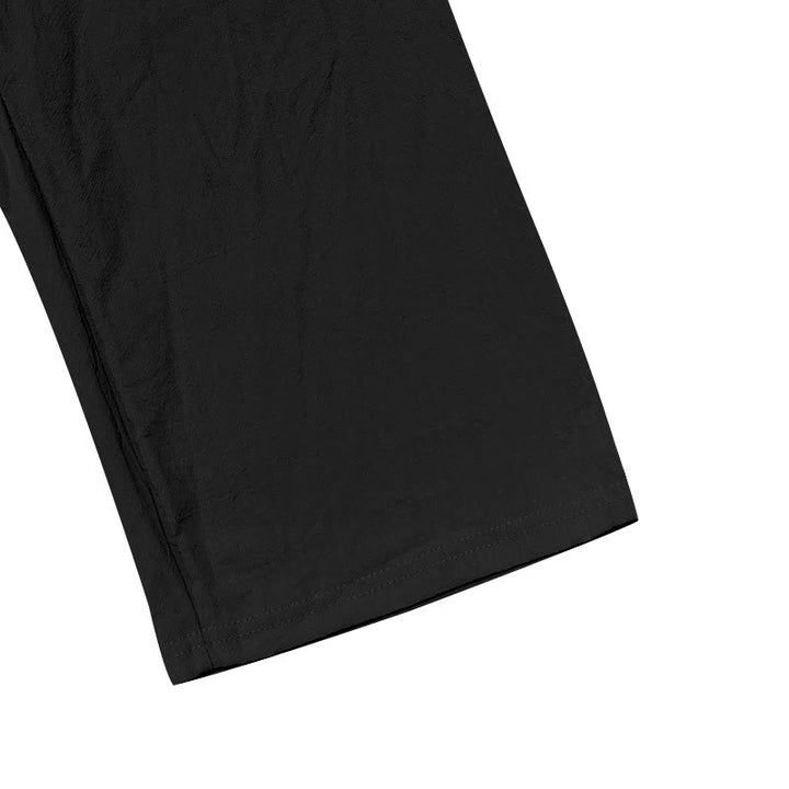 Buddha Stones Solid Color Buttons Drawstring Men's Cotton Pants With Pockets - image 13