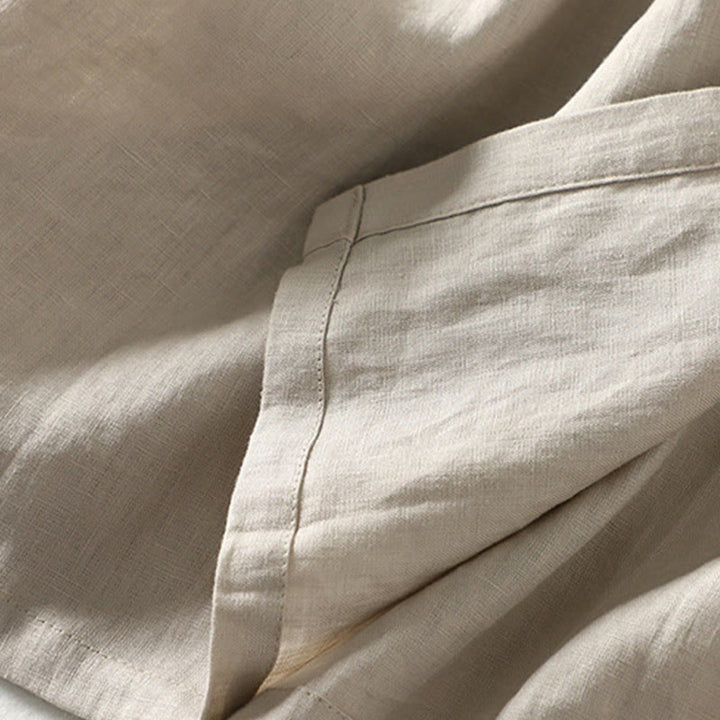 Buddha Stones Buttons Design Women's Cotton Linen Long Sleeve Coat With Pockets - image 8