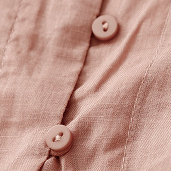 Buddha Stones Embroiderd Front Button Design Women's Cotton Three Quarter Sleeve Shirt  - image 25