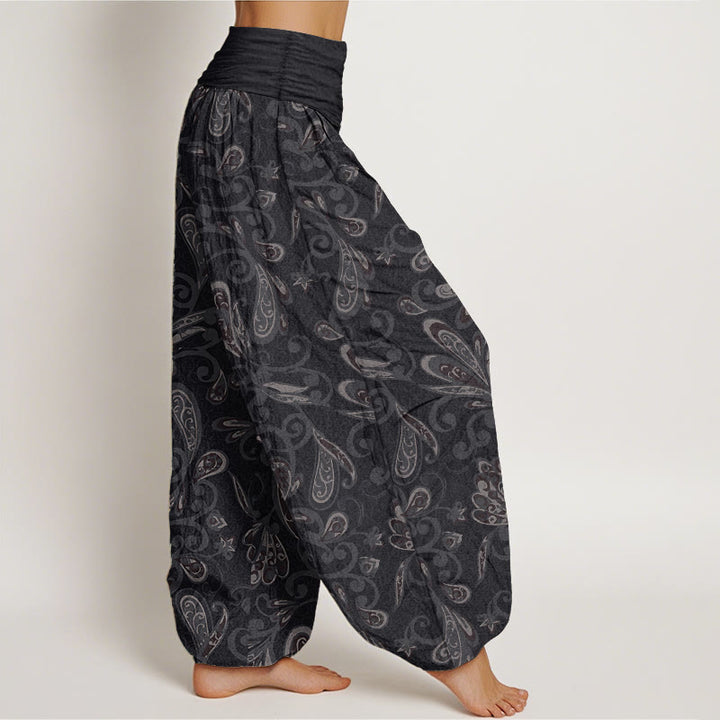 Buddha Stones Pure Cotton Casual Flower Petals Design Women's Elastic Waist Harem Pants - image 2