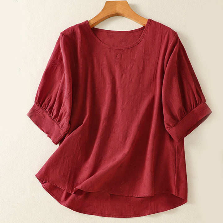 Buddha Stones 2pcs Plain Women's Short Sleeve Shirt Harem Pants Meditation Clothing Set - image 24