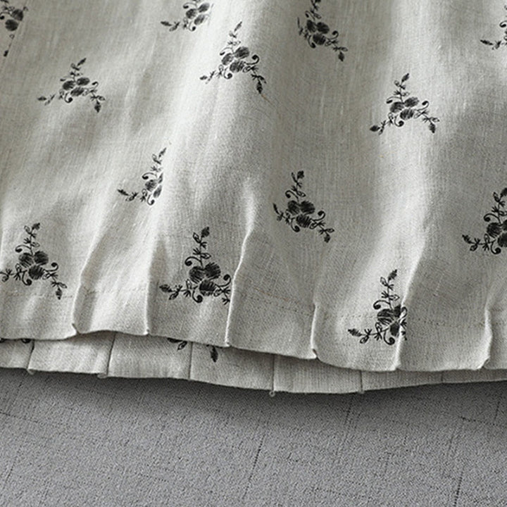 Buddha Stones Polka Dot Floral Pattern Pattern Women's Cotton Linen Harem Pants With Pockets - image 2