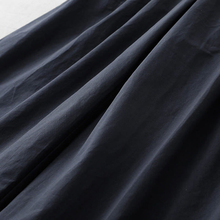 Buddha Stones Casual Plain High Waist Women's Polyester 7-8 Length Wide Leg Pants With Pockets - image 4