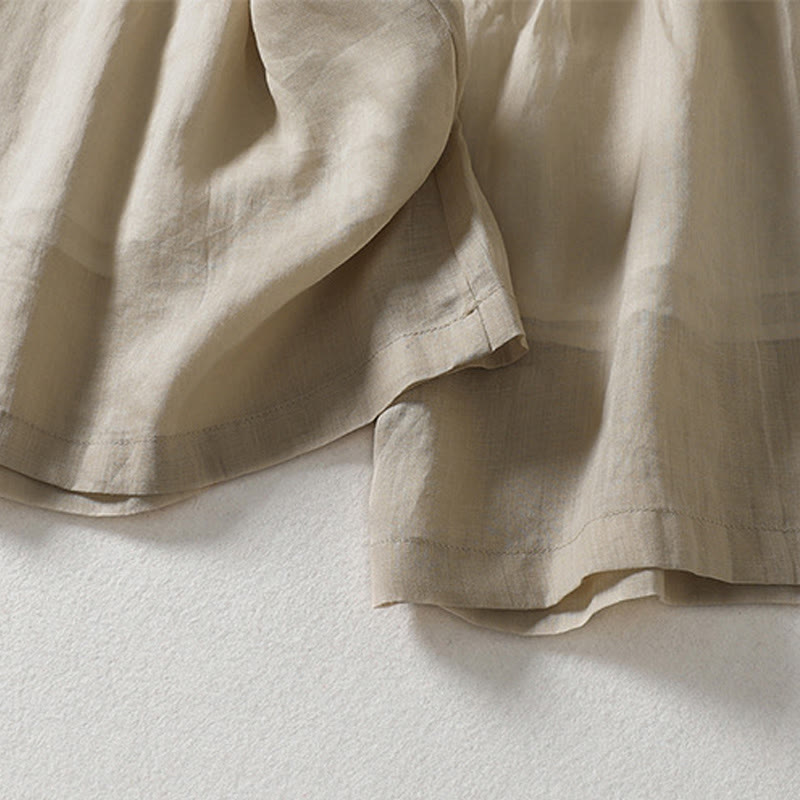 Buddha Stones Casual Drawstring Cotton Linen Ankle-Length Women's Wide Leg Pants With Pockets - image 10