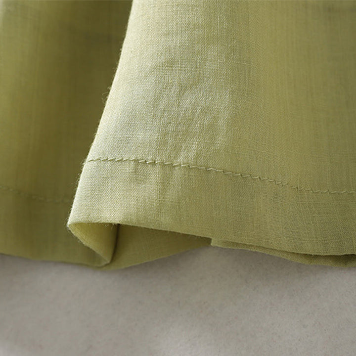 Buddha Stones Casual Drawstring Cotton Linen Ankle-Length Women's Wide Leg Pants With Pockets - image 21