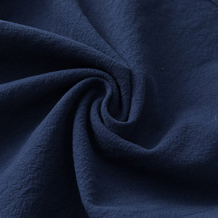 Buddha Stones 2Pcs Chinese Characters Crane Cotton Shirt Pants With Pockets Men's Meditation Cloth Set - image 16