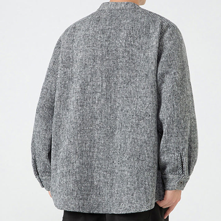 Buddha Stones Long Sleeve Frog-button Design Men's Cotton Jacket Shirt With Pockets - image 18