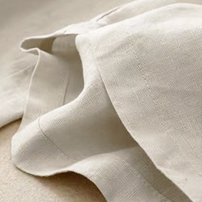 Buddha Stones Casual Solid Color One Button Women's Capri Wide Leg Pants With Pockets - image 18